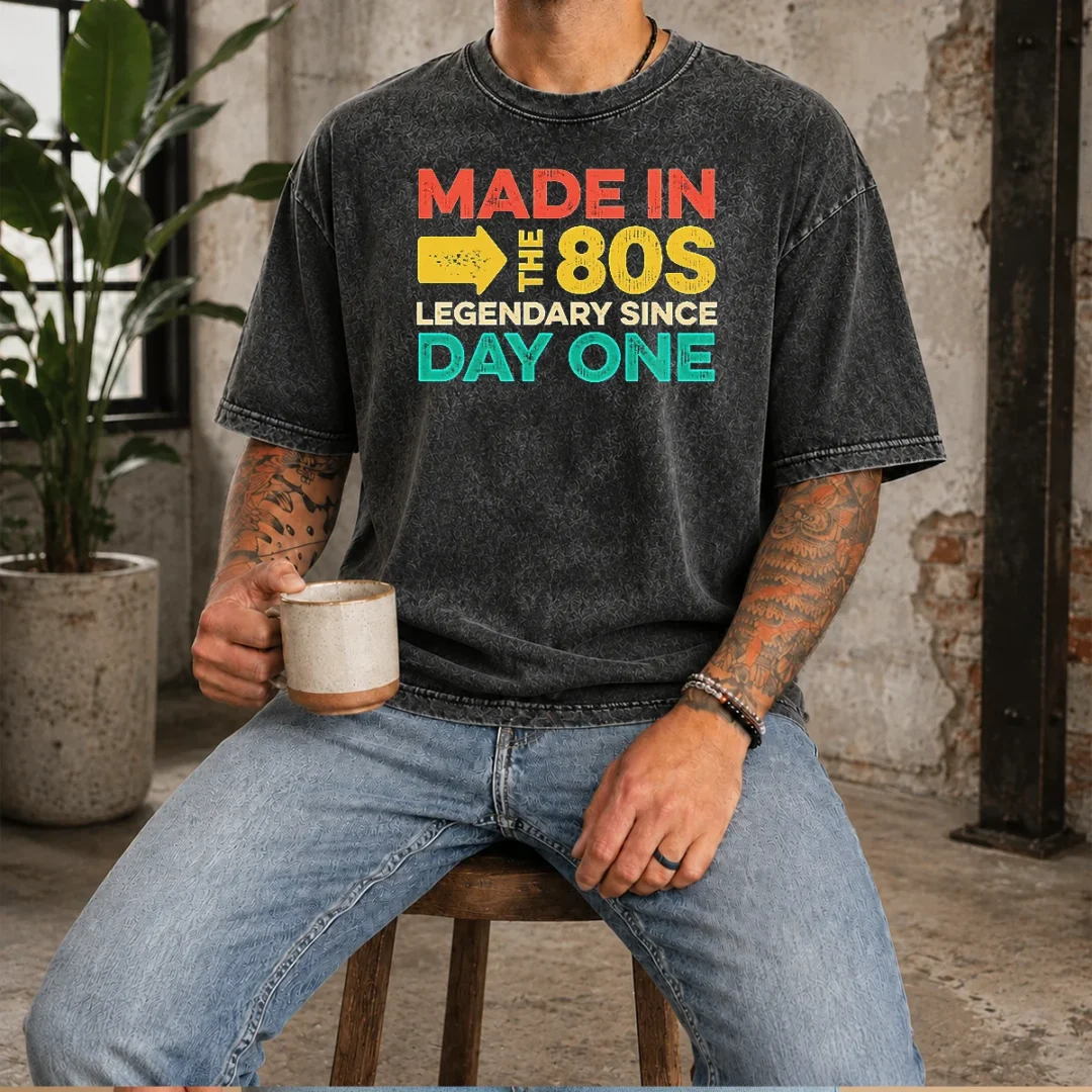 original-made-in-the-80s-legendary-since-day-one-geek-washed-t-shirt Original Made In The 80s Legendary Since Day One Geek Washed T-Shirt