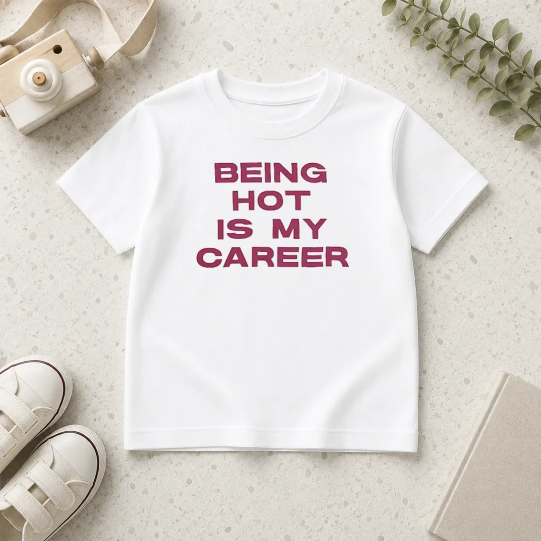 original-nice-being-hot-is-my-career-quote-kids-t-shirt Original Nice Being Hot Is My Career Quote Kids T-Shirt