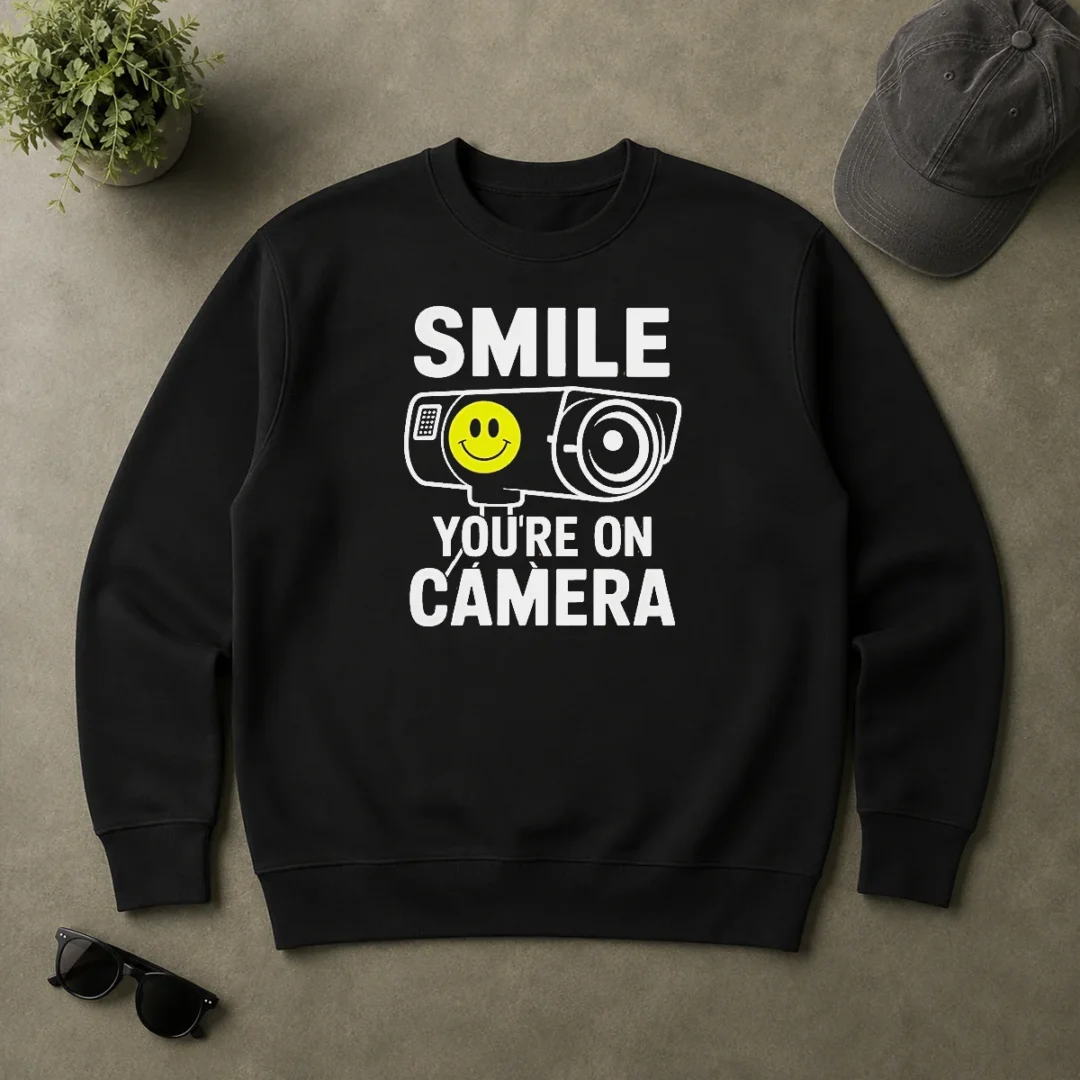 Original Nice Smile You'Re On Camera Security Camera With Smiley Face Sweater Original Nice Smile You'Re On Camera Security Camera With Smiley Face Sweater
