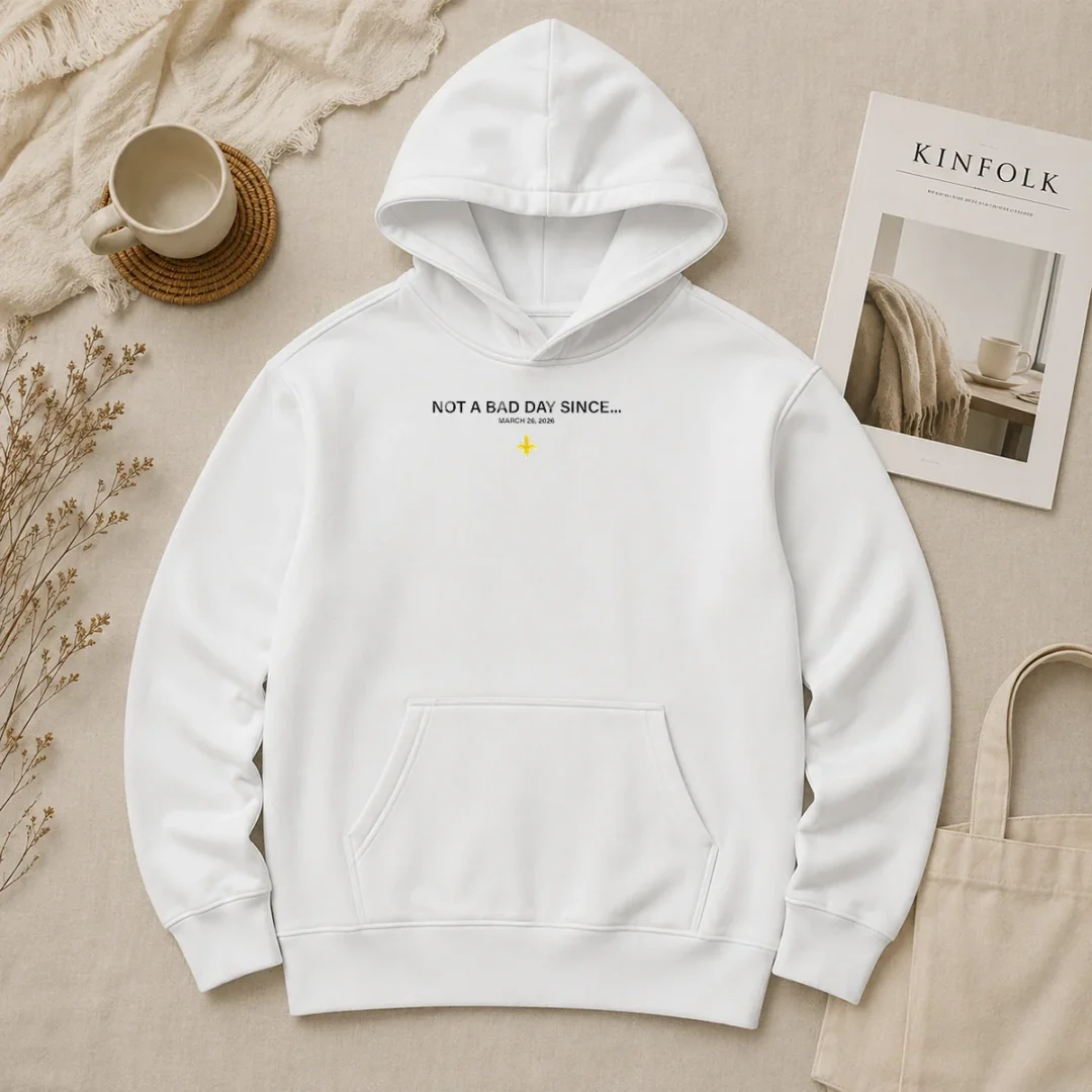 Original Not A Bad Day Since March 26 2026 Hoodie Original Not A Bad Day Since March 26 2026 Hoodie in dark gray with front pocket and drawstring hood
