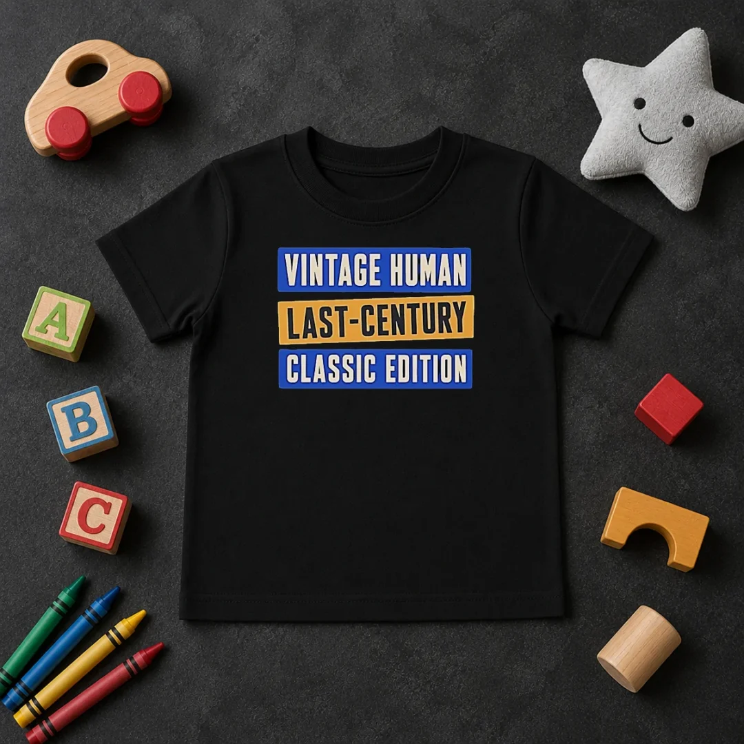 Original Official Vintage Human Last Century Classic Edition Kids T Shirt Original Official Vintage Human Last Century Classic Edition Kids T-Shirt