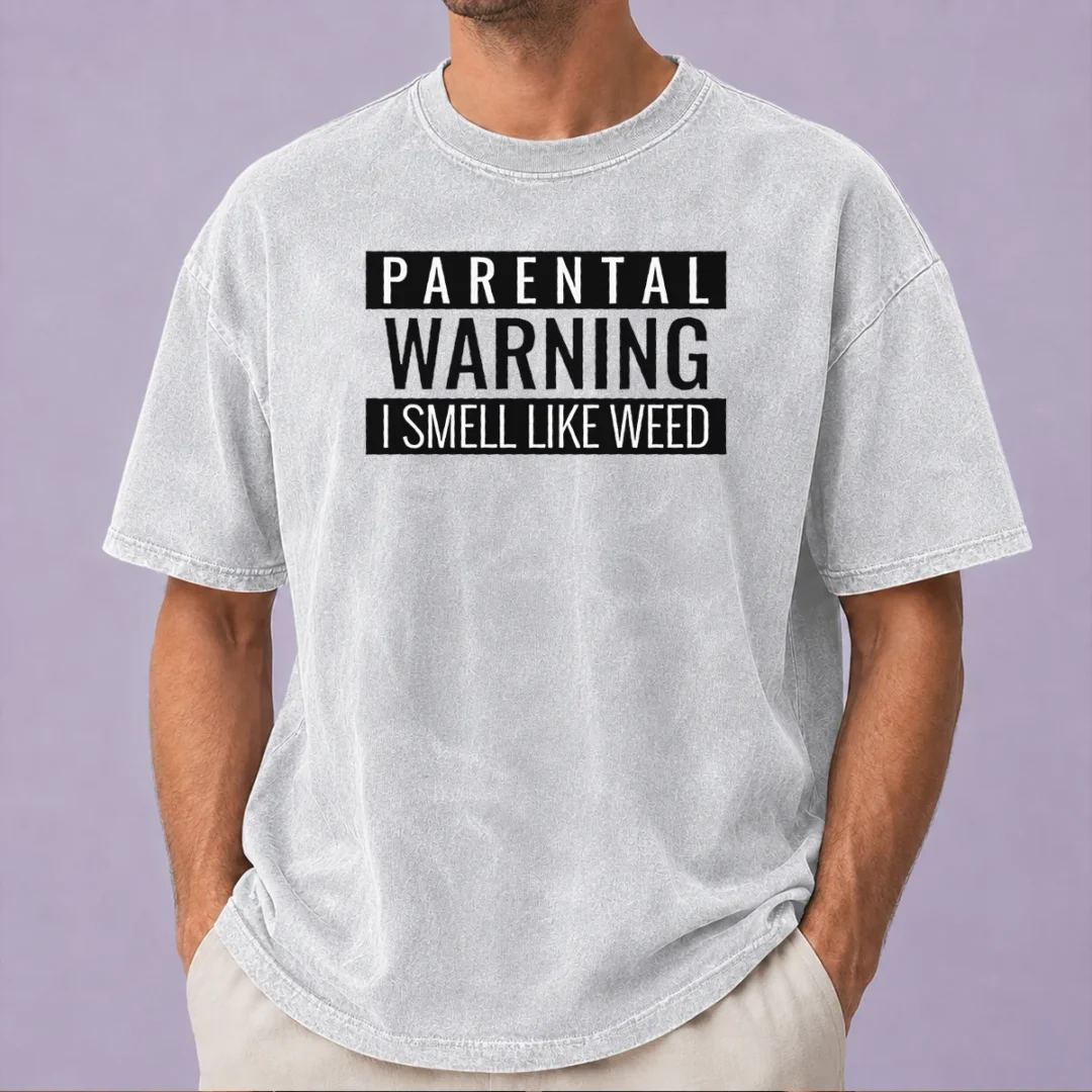 original-parental-warning-i-smell-like-weed-washed-t-shirt Original Parental Warning I Smell Like Weed Washed T-Shirt
