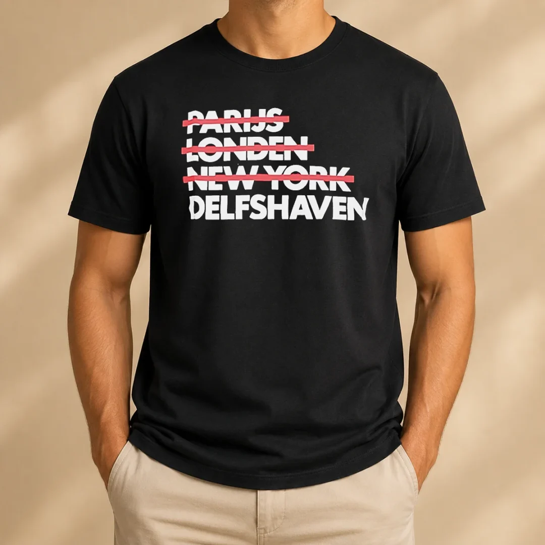 original-parijs-londen-new-york-delfshaven-t-shirt-1 Original Parijs Londen New York Delfshaven t shirt in classic fit with bold city names print