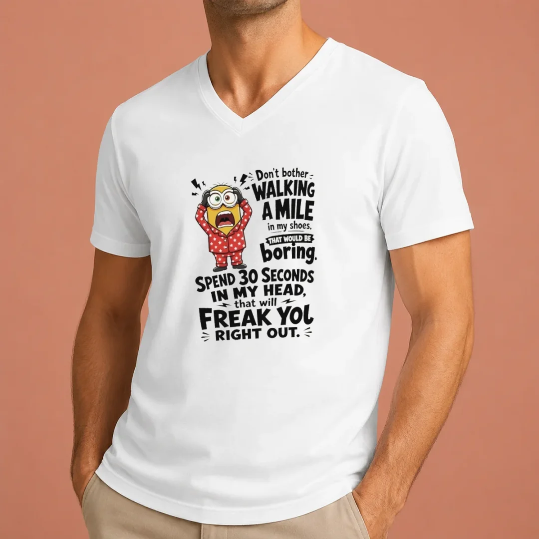 original-pretty-minion-dont-bother-walking-a-mile-in-my-shoes-that-would-be-boring-spend-30-seconds-in-my-v Original Pretty Minion Dont Bother Walking A Mile In My Shoes That Would Be Boring Spend 30 Seconds In My V-Neck Shirt