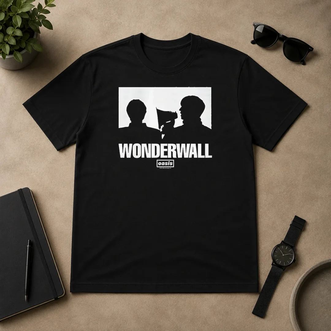 Original Pretty Wonderwall Oasis Silhouette t shirt Original Pretty Wonderwall Oasis Silhouette