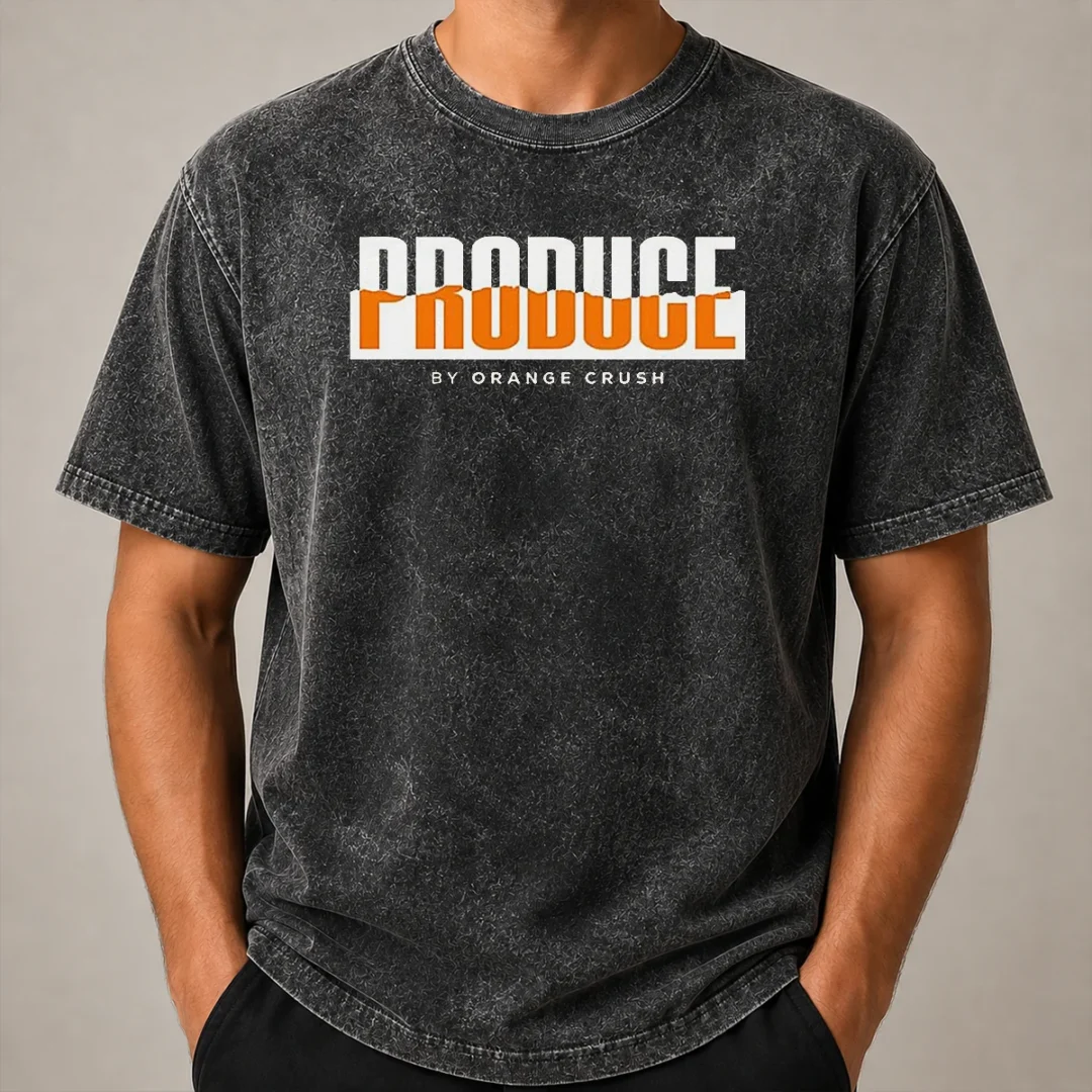 Original Produce By Orange Crush Logo Washed T Shirt Original Produce By Orange Crush Logo Washed T-Shirt