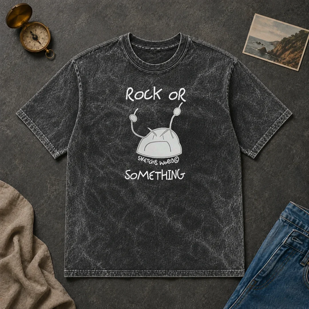 Original Rock Or Something Sketchs World Angry Rock Washed T Shirt Original Rock Or Something Sketchs World Angry Rock Washed T-Shirt