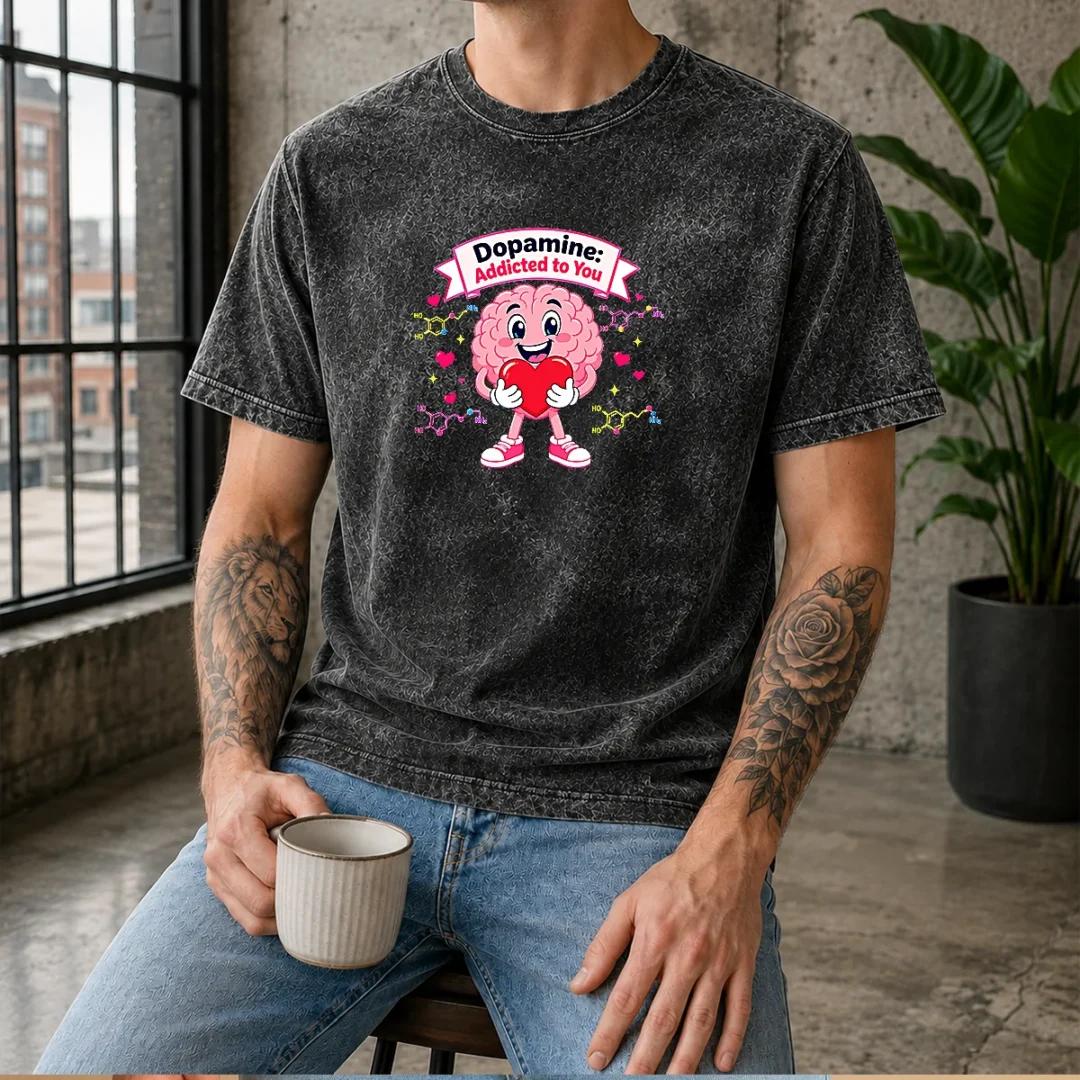 original-romantic-dopamine-addicted-to-you-couples-washed-t-shirt-1 Original Romantic Dopamine Addicted To You Couples Washed T-Shirt