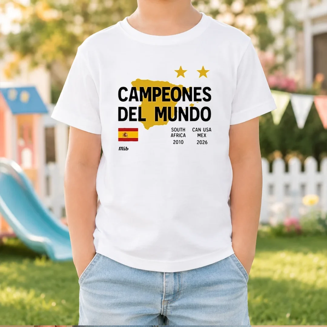 original-spain-campeones-del-mundo-2010-south-africa-and-2026-world-cup-kids-t-shirt Original Spain Campeones Del Mundo 2010 South Africa And 2026 World Cup Kids T-Shirt