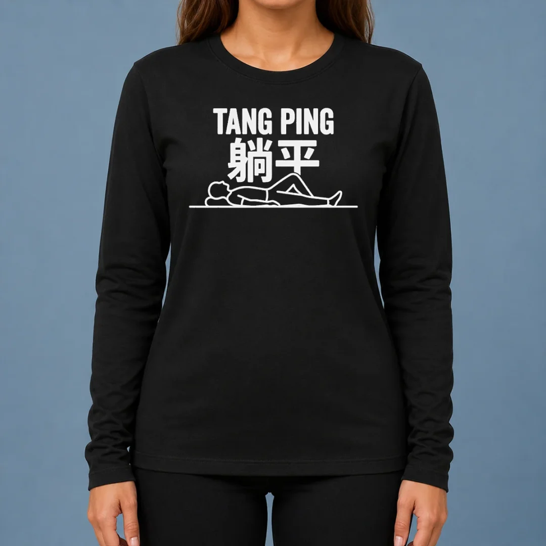 original-tang-ping-lying-flat-anti-hustle-culture-long-sleeve-shirt Original Tang Ping Lying Flat Anti Hustle Culture Long Sleeve Shirt