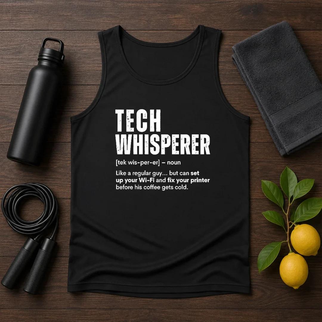 original-tech-whisperer-definition-funny-it-support-quote-tank-top Original Tech Whisperer Definition Funny IT Support Quote Tank Top