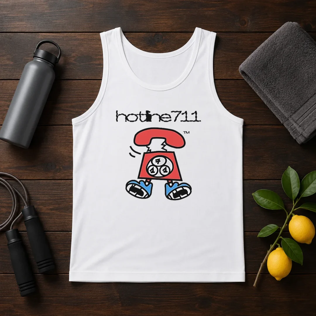 original-telephone-cartoon-hotline711-tank-top Original Telephone Cartoon Hotline711 Tank Top