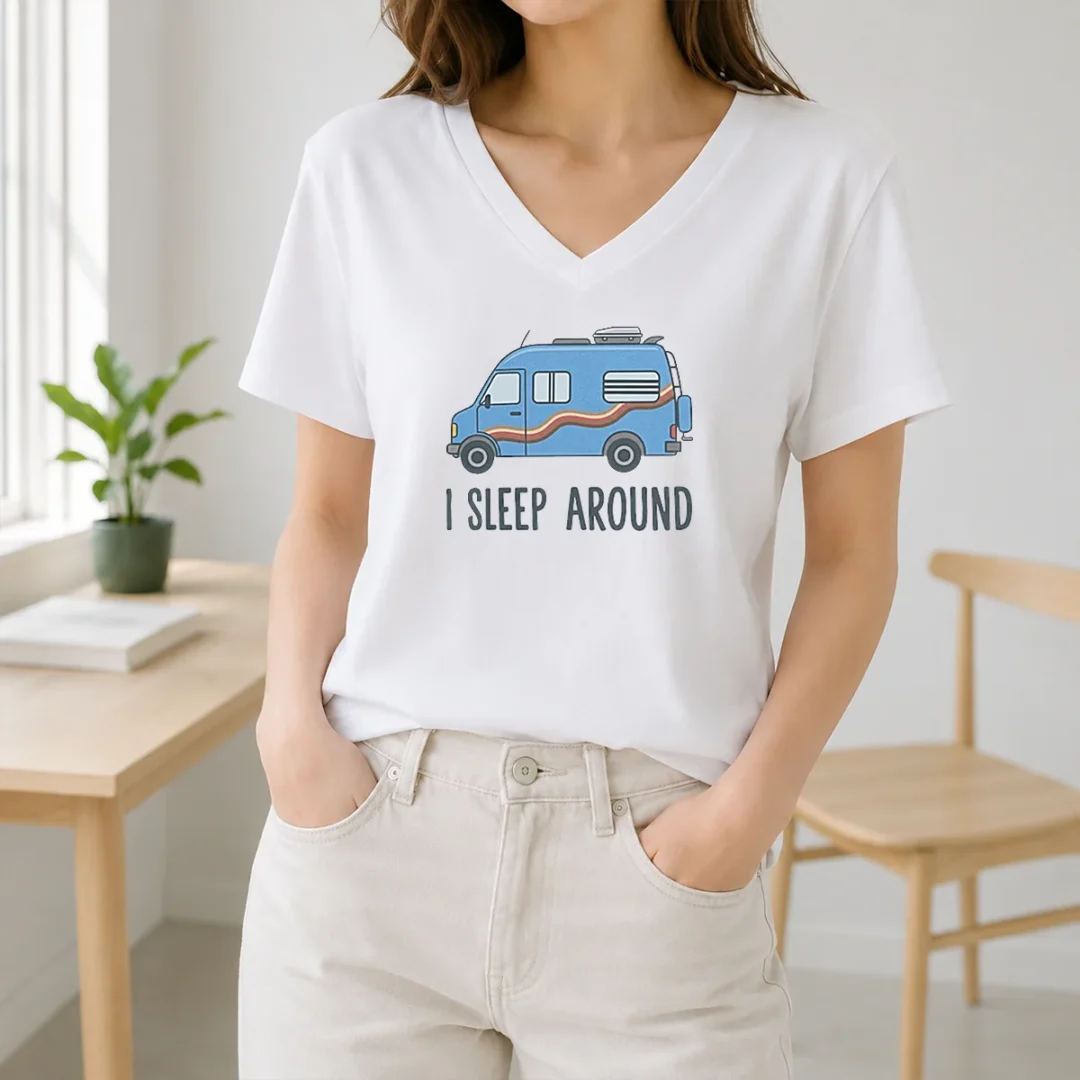 Original Top I Sleep Around Tyler Genocchio V Neck Shirt Original Top I Sleep Around Tyler Genocchio V-Neck Shirt