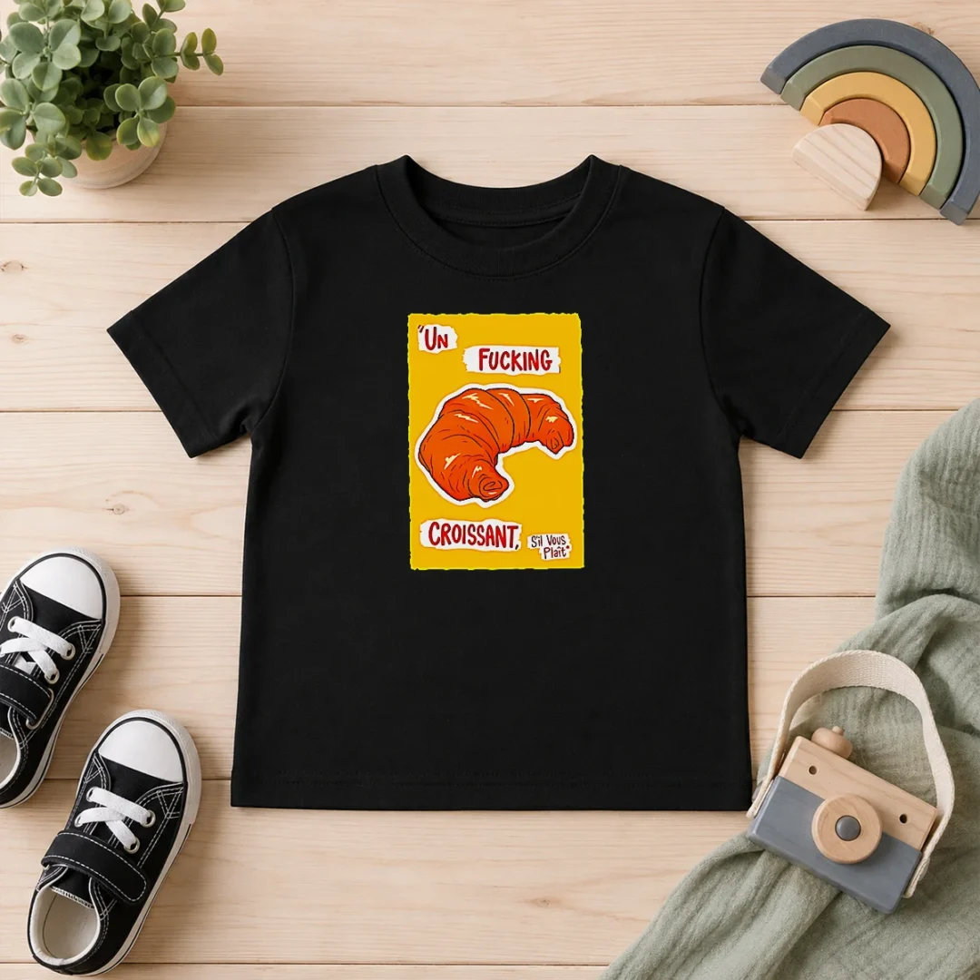 original-un-fucking-croissant-s-il-vous-pla-t-funny-french-food-lover-kids-t-shirt Original UN Fucking Croissant S Il Vous PlaîT Funny French Food Lover Kids T-Shirt