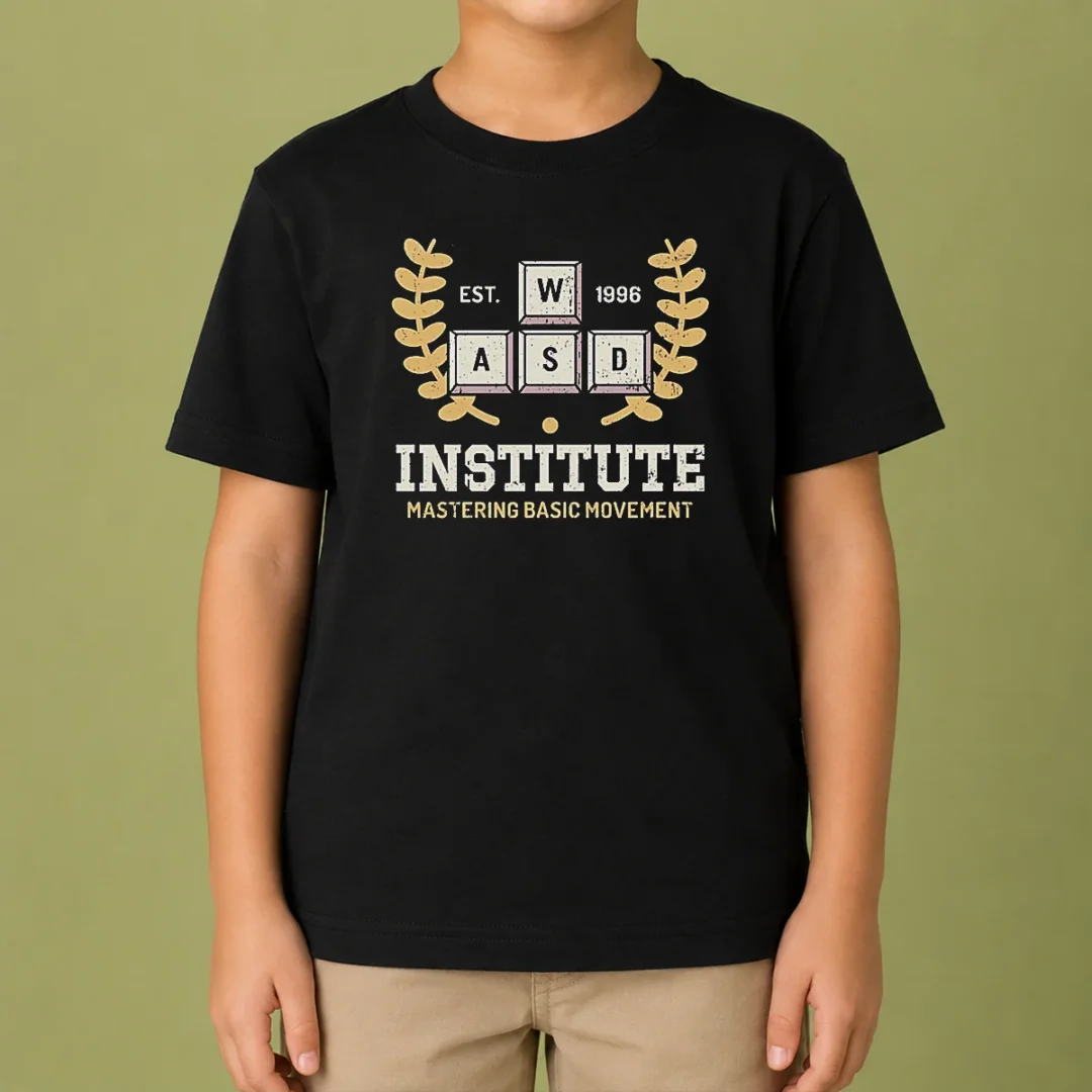 original-wasd-institute-est-1996-mastering-basic-movement-kids-t-shirt Original WASD Institute Est 1996 Mastering Basic Movement Kids T-Shirt