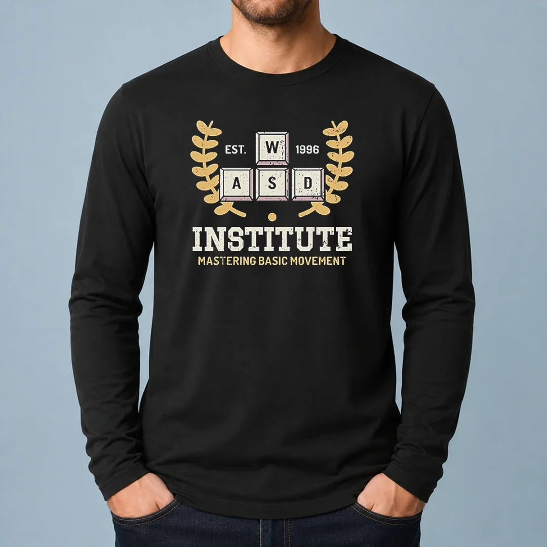 original-wasd-institute-est-1996-mastering-basic-movement-long-sleeve-shirt Original WASD Institute Est 1996 Mastering Basic Movement Long Sleeve Shirt