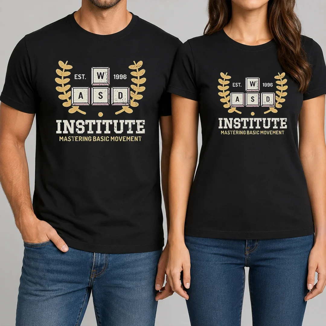 original-wasd-institute-est-1996-mastering-basic-movement-t-shirt Original WASD Institute Est 1996 Mastering Basic Movement