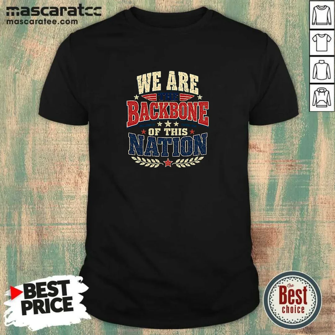 original-we-are-the-backbone-of-this-nation-retro-distressed-shirt-1 Original We Are The Backbone Of This Nation Retro Distressed shirt in vintage style on a classic crew neck garment