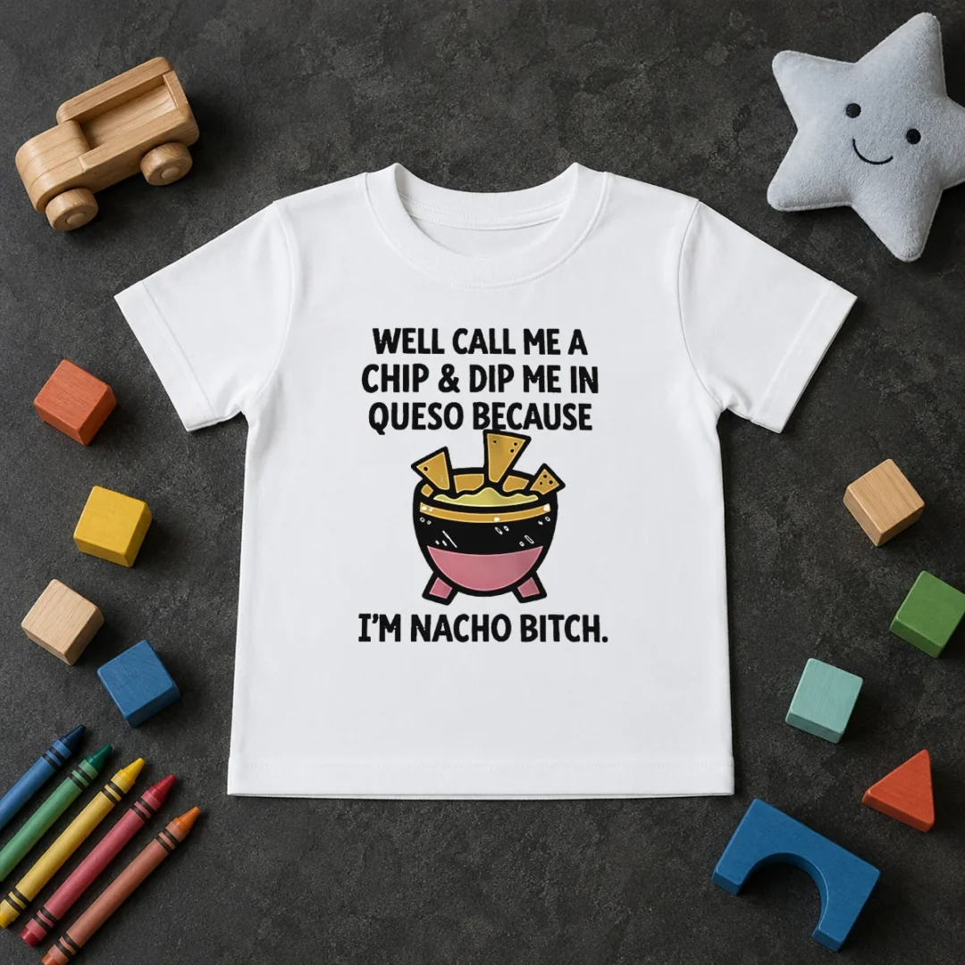 Original Well Call Me A Chip And Dip Me In Queso Because I Am Nacho Bitch Kids T Shirt Original Well Call Me A Chip And Dip Me In Queso Because I Am Nacho Bitch Kids T-Shirt