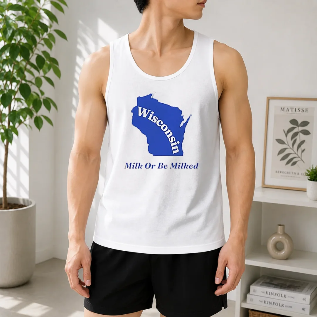 original-wisconsin-state-milk-or-be-milked-map-tank-top Original Wisconsin State Milk Or Be Milked Map Tank Top