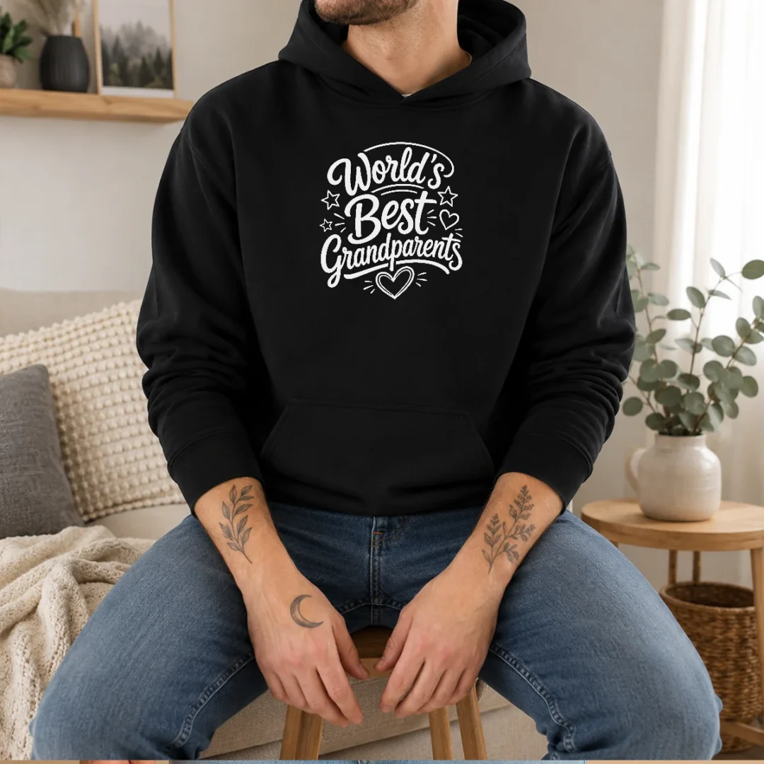 original-worlds-best-grandparents-day-line-art-hoodie-1 Original Worlds Best Grandparents Day Line Art Hoodie in soft fabric with front pouch pocket and adjustable hood
