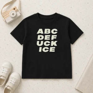 Premium Ethan Nestor A B C D E Fuck ICE Kids T-Shirt