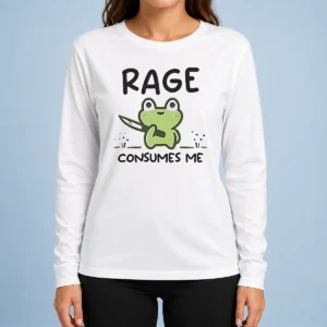 Premium Awesome Rage Consumes Me Frog Long Sleeve Shirt