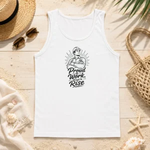 Funny Awesome Labour Day Pride Line Art For Workers Tank Top