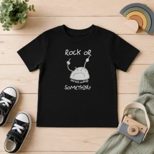 Awesome Rock Or Something Sketchs World Angry Rock Kids T-Shirt