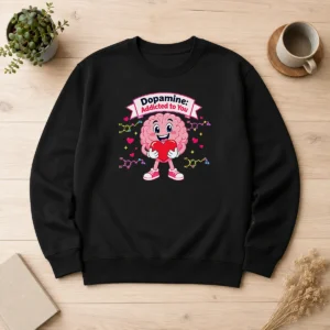 Hot Romantic Dopamine Addicted To You Couples Sweater