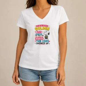 Top Snoopy Peanuts I Not My Mother Golden Child But I Was The First One She V-Neck Shirt