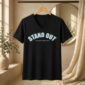 Top Pretty Stand Out Attitude V-Neck Shirt