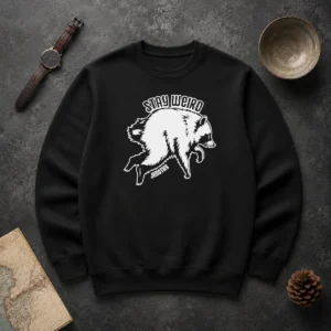 Perfect Awesome Top Jimothy Stay Weird Seattle Raccoon Sweater