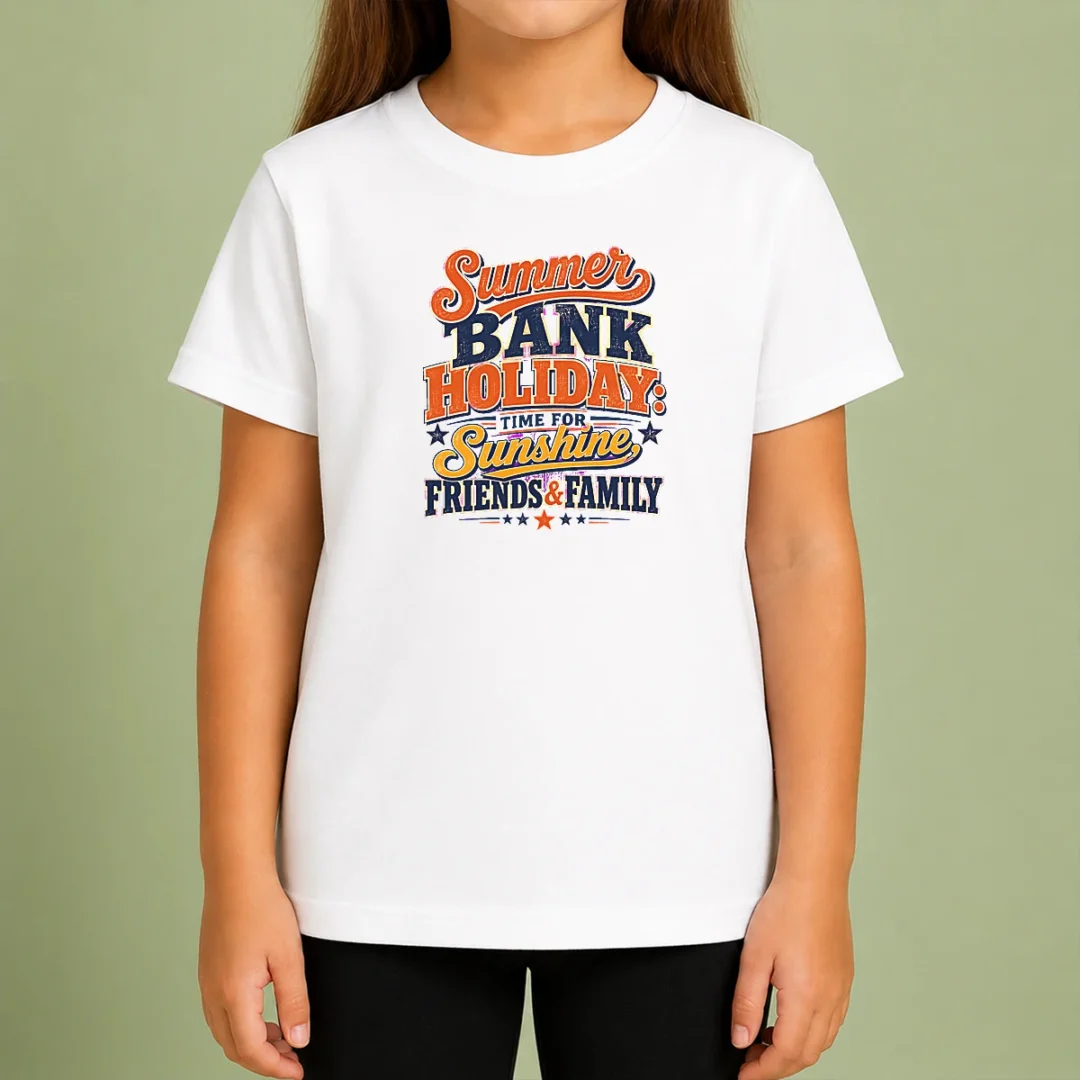 perfect-nice-summer-bank-holiday-vintage-family-gatherings-kids-t-shirt Perfect Nice Summer Bank Holiday Vintage Family Gatherings Kids T Shirt featuring colorful retro design on a soft cotton tee
