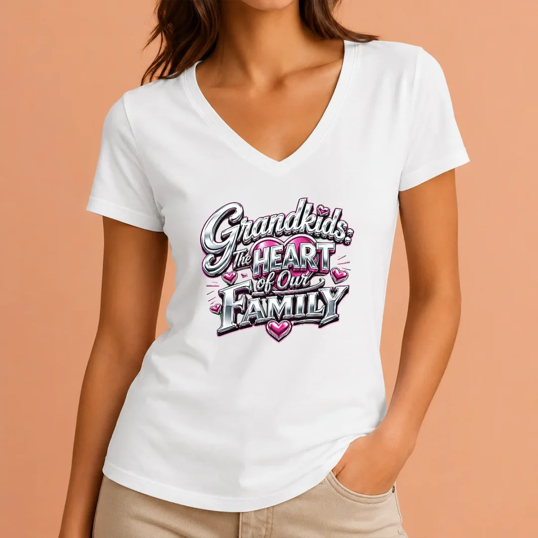 perfect-original-grandkids-the-heart-of-our-family-y2k-v-neck-shirt Perfect Original Grandkids The Heart Of Our Family Y2K V-Neck Shirt