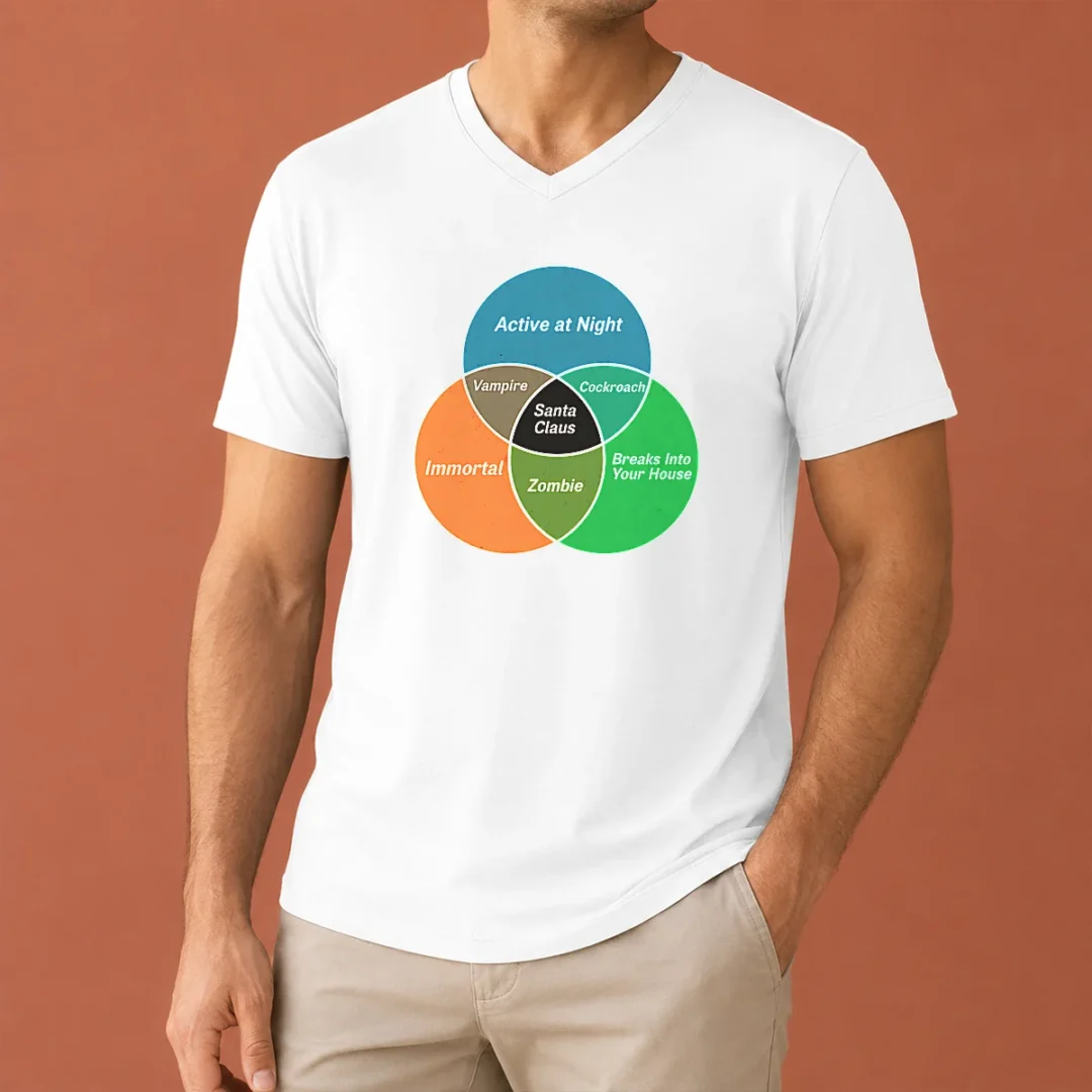 perfect-premium-social-energy-venn-diagram-v-neck-shirt Perfect Premium Social Energy Venn Diagram V Neck Shirt in soft fabric with clear graphic print