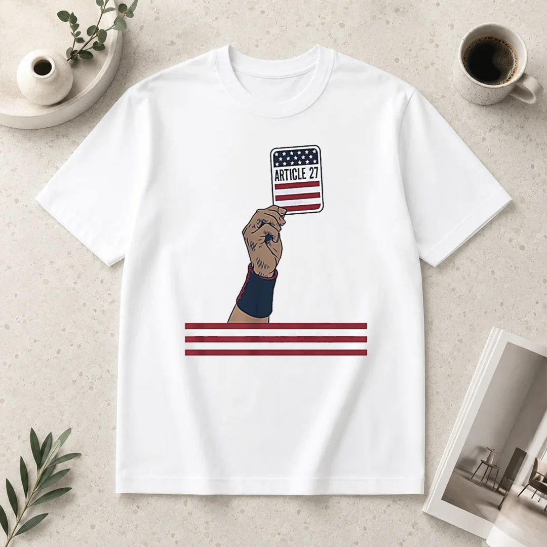 perfect-usa-article-27-card-t-shirt-1 Perfect USA Article 27 Card t shirt in classic fit with bold print on front