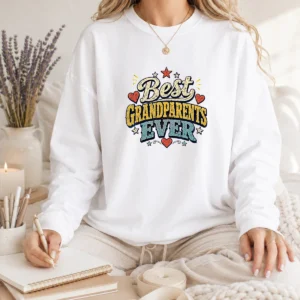 Awesome Best Grandparents Ever Retro Distressed Long Sleeve Shirt