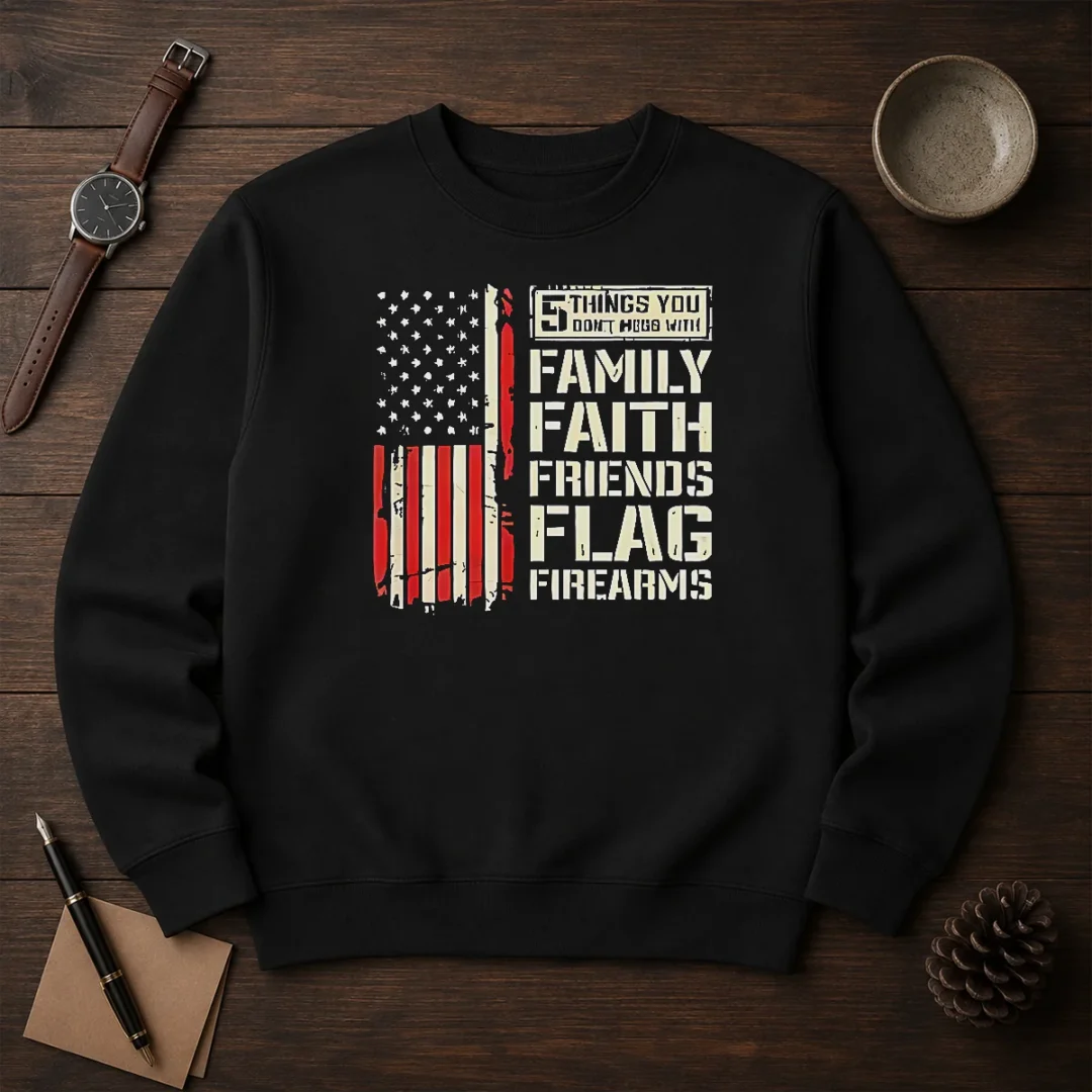 premium-5-things-you-don-t-mess-with-family-faith-friends-flag-firearms-sweater-1 Premium 5 Things You Don'T Mess With Family Faith Friends Flag Firearms Sweater