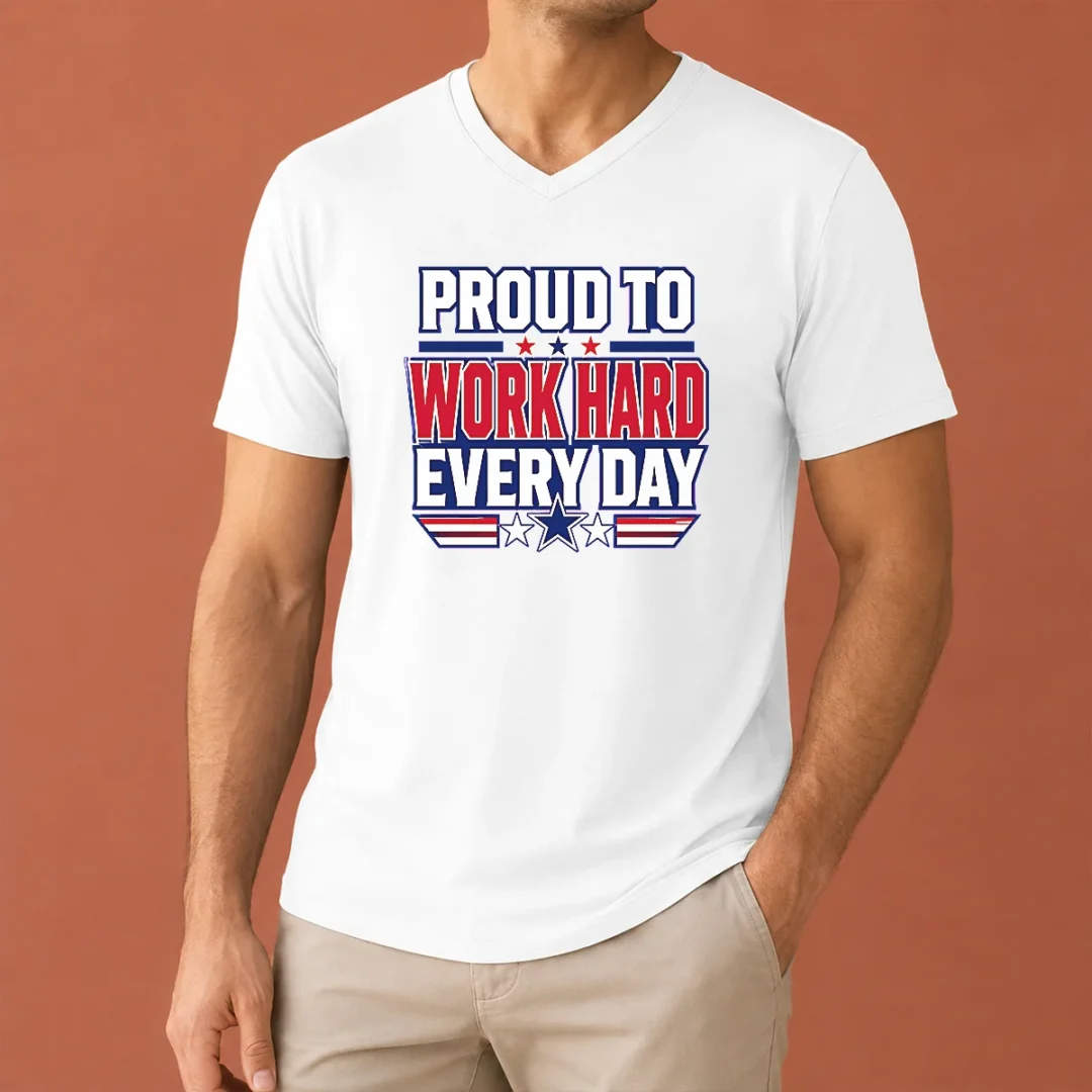 premium-american-labour-day-proud-worker-typography-v-neck-shirt Premium American Labour Day Proud Worker Typography V-Neck Shirt