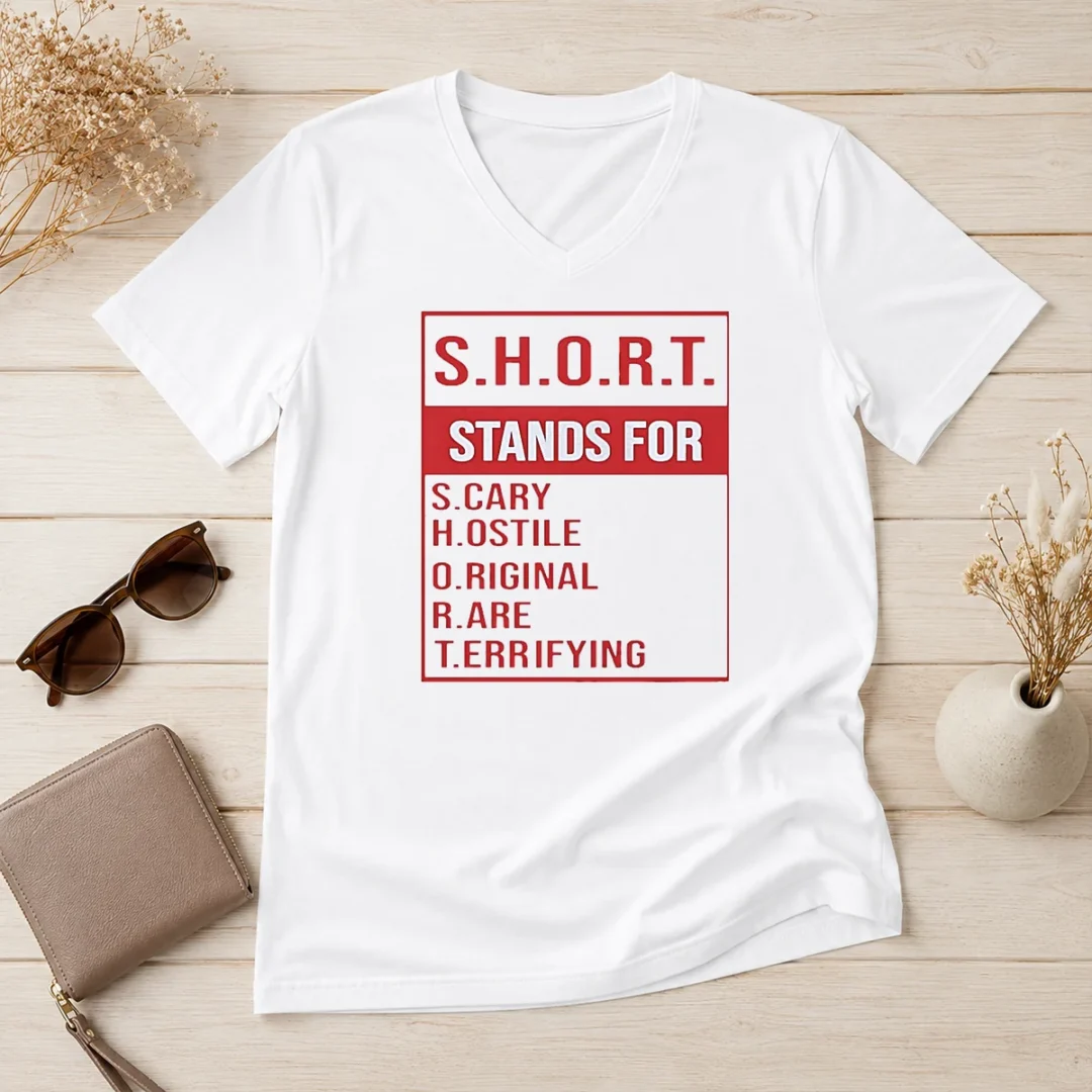 premium-awesome-short-stands-for-scary-hostile-original-rare-terrifying-v-neck-shirt Premium Awesome Short Stands For Scary Hostile Original Rare Terrifying Shirt - Image 2