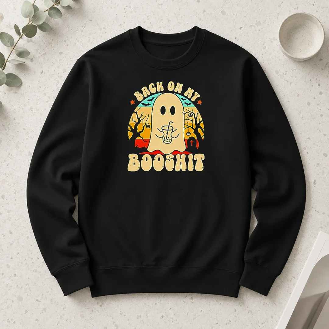 premium-back-on-my-booshit-retro-ghost-drinking-boba-tea-long-sleeve-shirt Premium Back On My Booshit Retro Ghost Drinking Boba Tea Long Sleeve Shirt