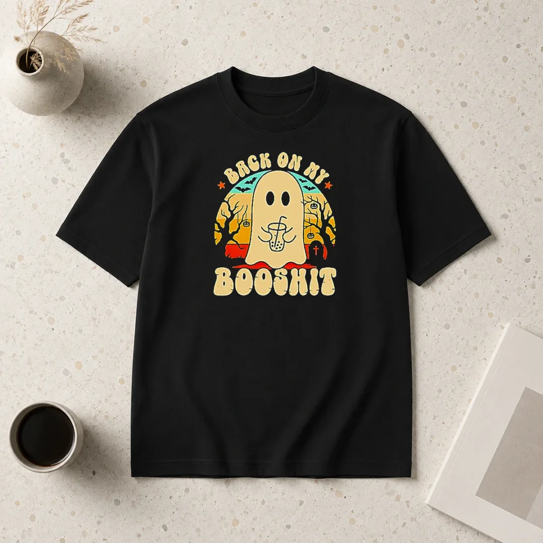 premium-back-on-my-booshit-retro-ghost-drinking-boba-tea-t-shirt-1 Premium Back On My Booshit Retro Ghost Drinking Boba Tea