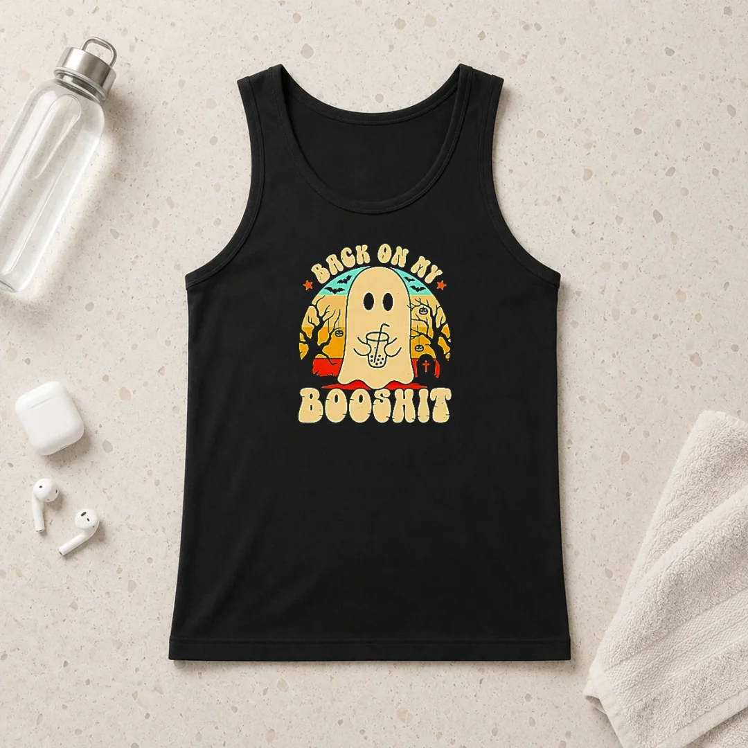 premium-back-on-my-booshit-retro-ghost-drinking-boba-tea-tank-top Premium Back On My Booshit Retro Ghost Drinking Boba Tea Tank Top