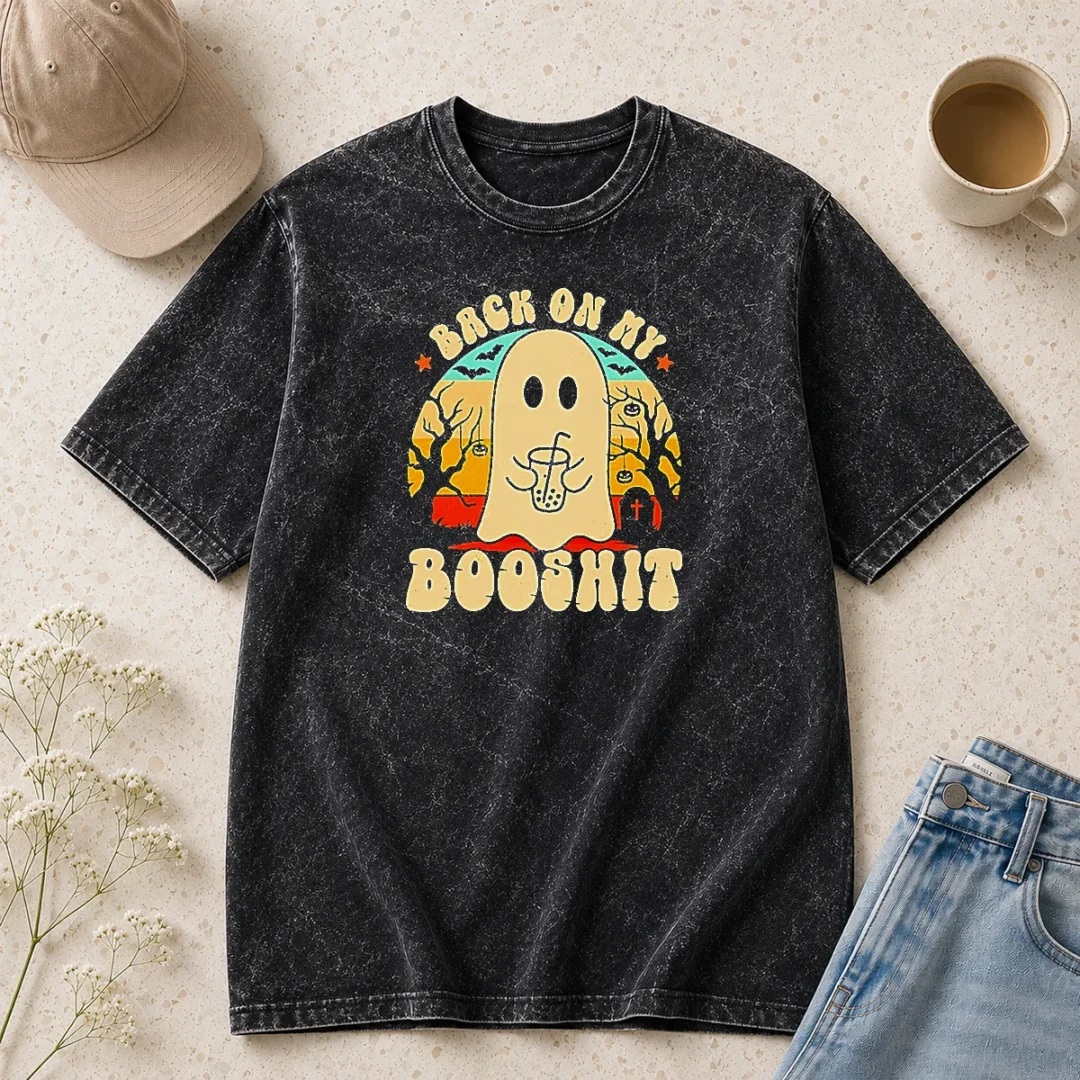 premium-back-on-my-booshit-retro-ghost-drinking-boba-tea-washed-t-shirt Premium Back On My Booshit Retro Ghost Drinking Boba Tea Washed T-Shirt