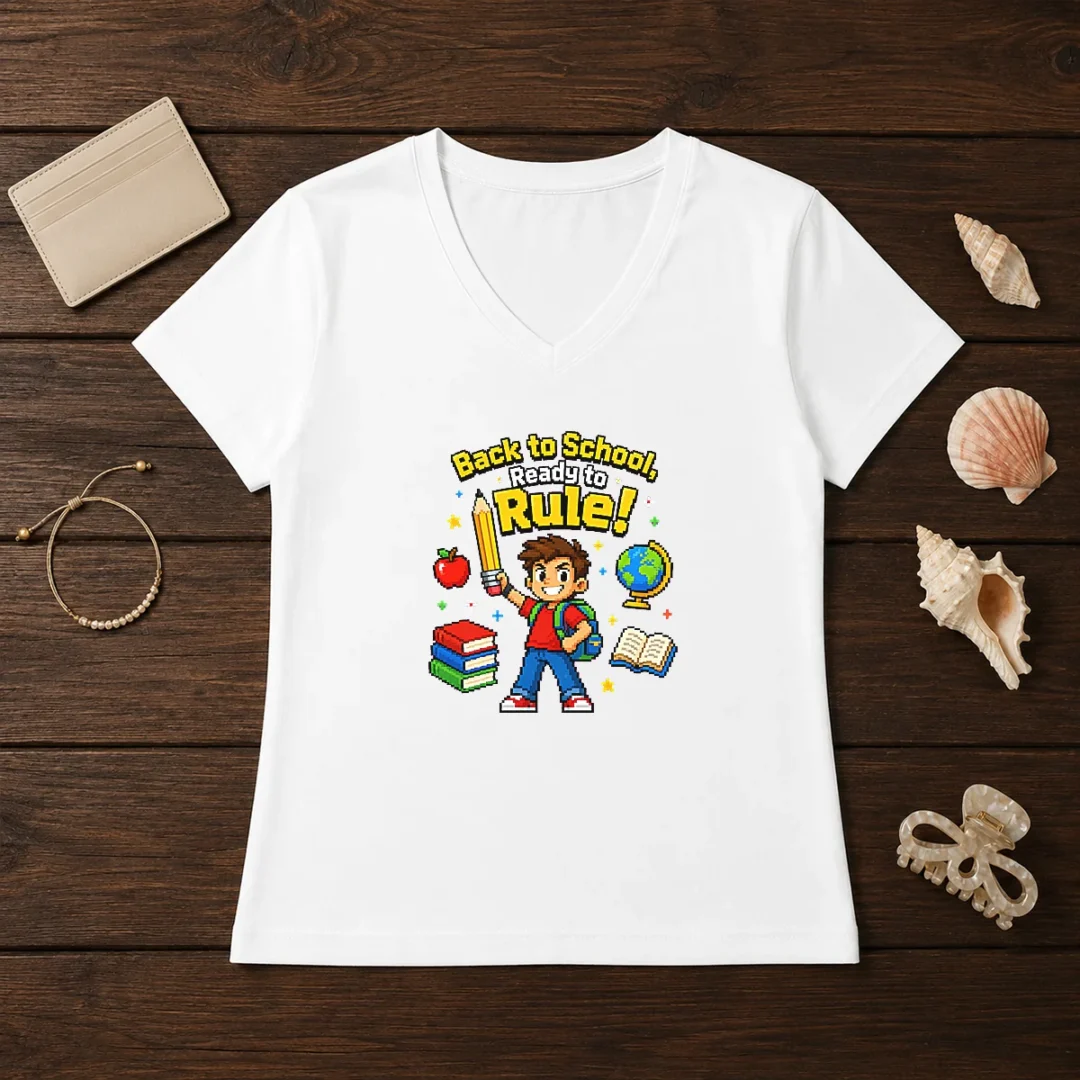 premium-back-to-school-pixel-pride-kids-v-neck-shirt-1 Premium Back To School Pixel Pride Kids V-Neck Shirt