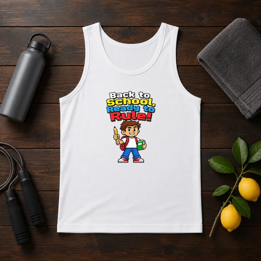 premium-back-to-school-pixel-tank-top Premium Back To School Pixel Tank Top