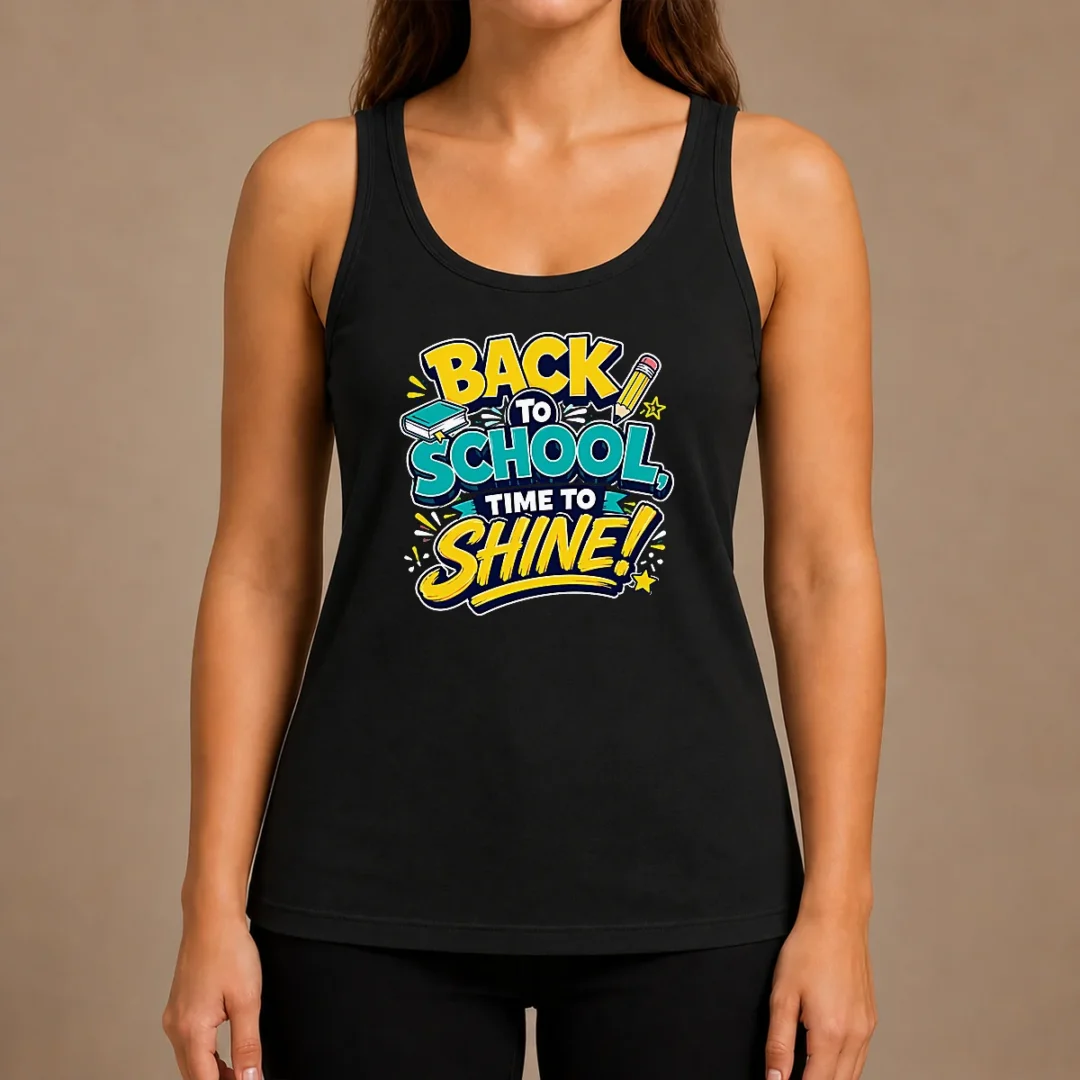 premium-back-to-school-time-to-shine-vector-tank-top-1 Premium Back To School Time To Shine Vector Tank Top