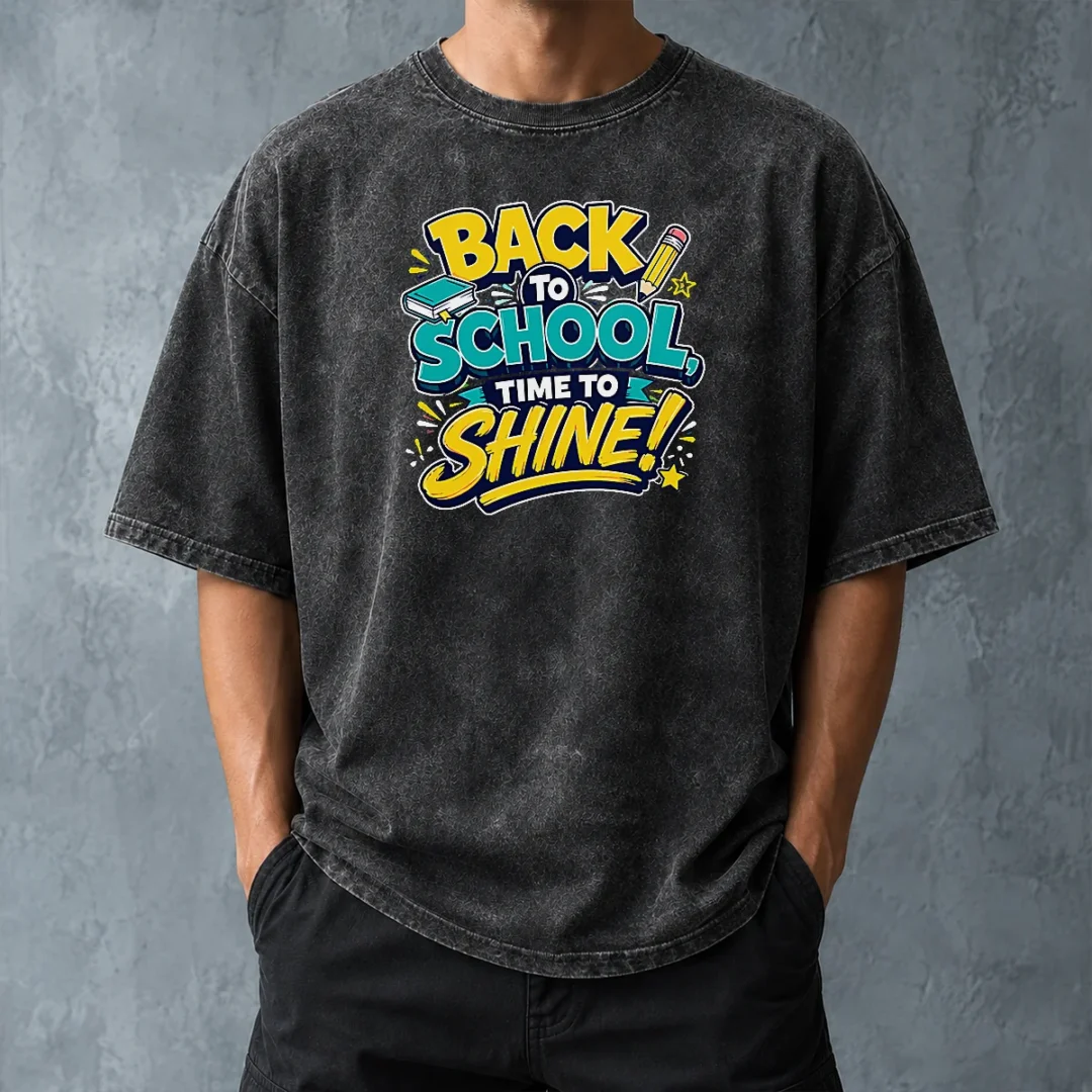 premium-back-to-school-time-to-shine-vector-washed-t-shirt-washed-tshirt-1 Premium Back To School Time To Shine Vector on a soft washed t shirt in light fabric
