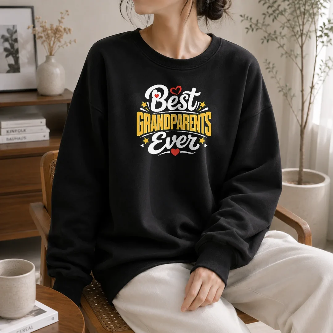 premium-best-grandparents-ever-silhouette-sweater Premium Best Grandparents Ever Silhouette Sweater